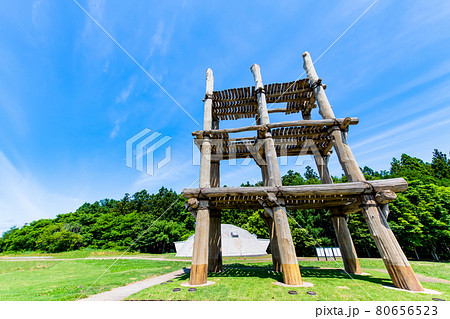 青森県 三内丸山遺跡　六本柱建物 80656523