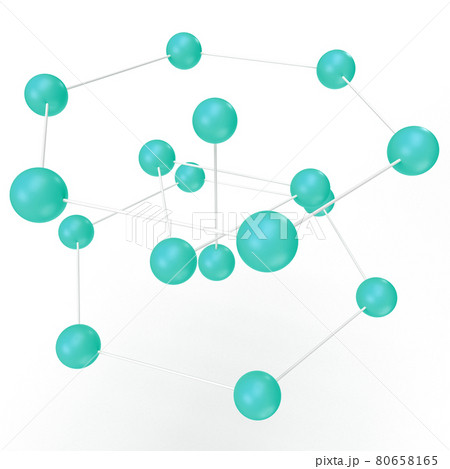 グラファイト分子構造の3Dモデル 80658165