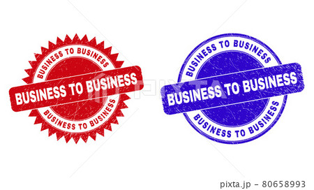 BUSINESS TO BUSINESS Round and Rosette Stamp Seals with Unclean Style 80658993