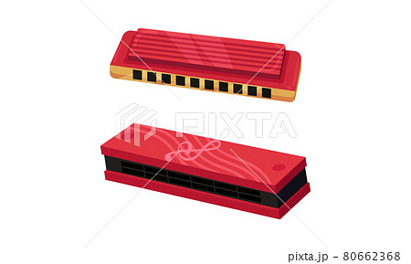 Wind Musical Instrument with Mouthpiece for Blowing Vector Set 80662368