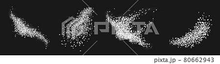 Scatters of white sugar or sea salt crystals 80662943