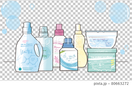 洗濯洗剤 泡のイラスト素材