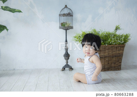 おもちゃで遊ぶ赤ちゃん おもちゃで遊ぶ赤ちゃん 80663288
