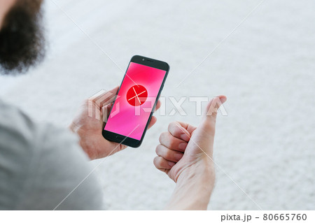 mobile antivirus hacker attack alert user thumb up mobile antivirus hacker attack alert user thumb up 80665760
