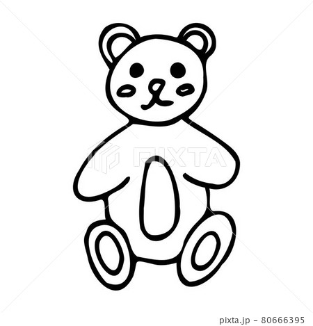 Teddy bear plush toy line art icon for apps Teddy bear plush toy line art icon for apps 80666395