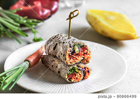 Mango and Vegetables Tortilla wrap Mango and Vegetables Tortilla wrap 80666499