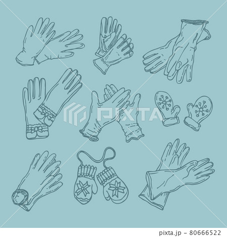 Set of white rubber gloves for cleaning Set of white rubber gloves for cleaning 80666522