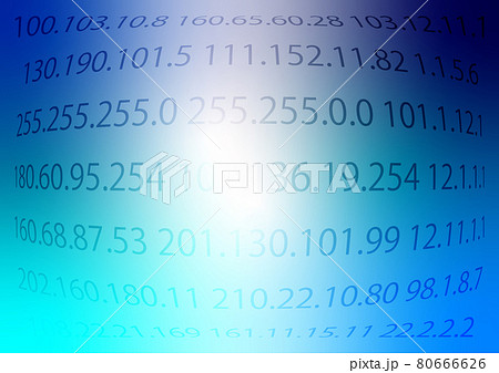 IPアドレスが無造作に並んでいるグラデーションの背景 80666626