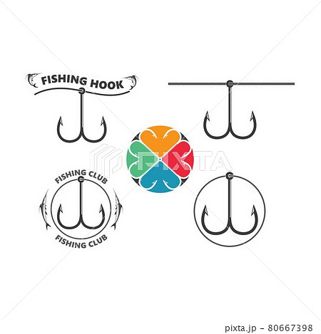 fishing hook   icon vector illustration 80667398