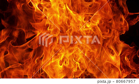 Texture of flames isolated on black background. Texture of flames isolated on black background. 80667957