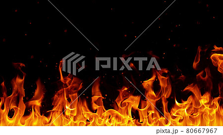 Texture of flames isolated on black background. Texture of flames isolated on black background. 80667967