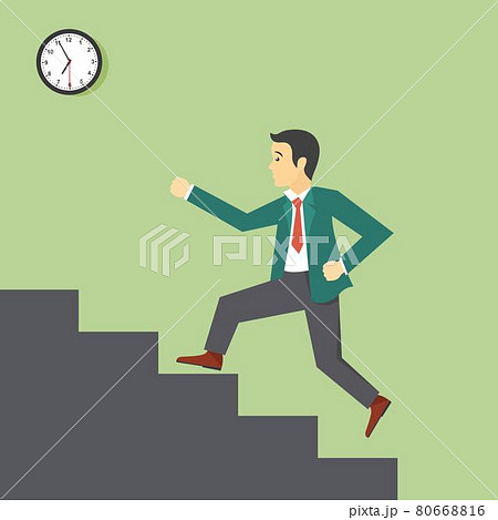 business man walking in upstairs vector illustration design 80668816