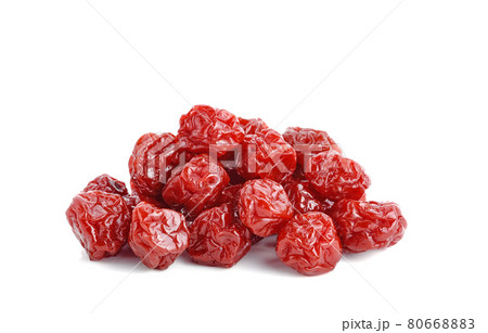 Dried cherry isolated on white background Dried cherry isolated on white background 80668883