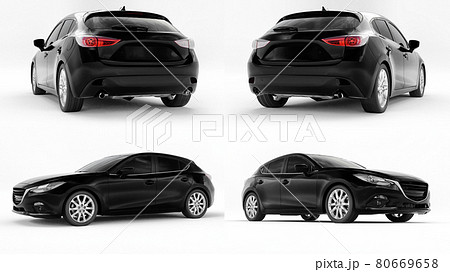 Set 3d illustration rendering city car for your creative design. Set 3d illustration rendering city car for your creative design. 80669658