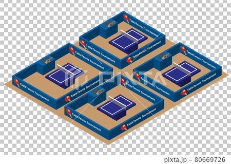 Isometric table tennis tournament venue 80669726