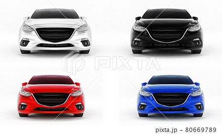 3d illustration. City car for your creative design. 3D rendering. 80669789