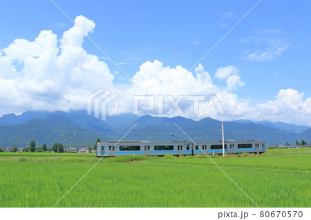 夏の大糸線 普通列車 夏の大糸線 普通列車 80670570