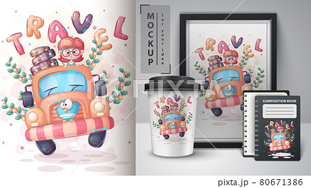 Travel girl poster and merchandising Travel girl poster and merchandising 80671386