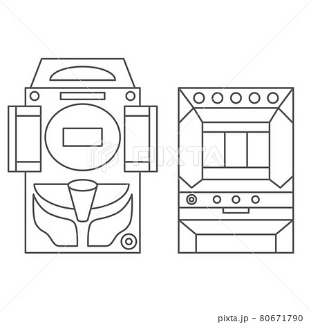 パチンコ スロット 装飾 ゴテゴテ イラスト アイコン 80671790