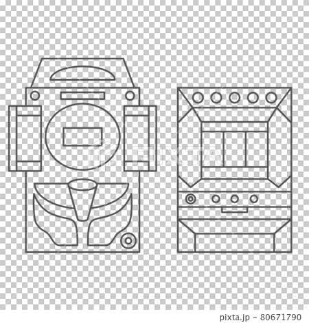 パチンコ スロット 装飾 ゴテゴテ イラスト アイコン 80671790