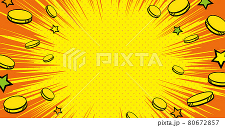 アメコミ風　コイン　デザイン 80672857