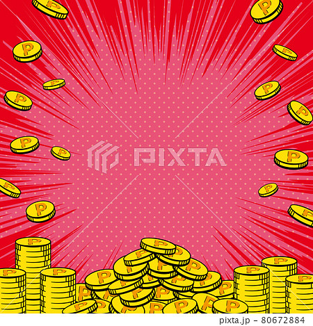 アメコミ風 コイン デザイン アメコミ風 コイン デザイン 80672884