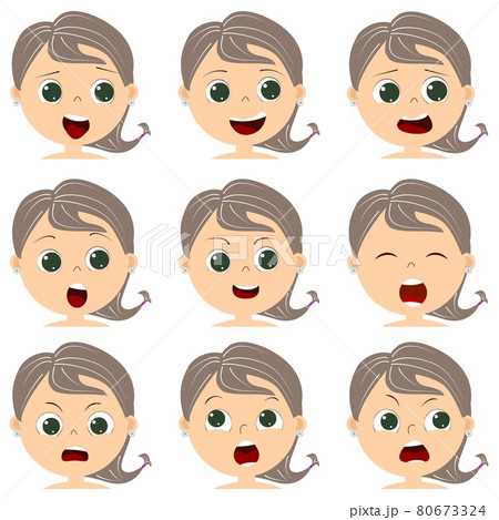 Face of a girl with blond hair. Face of a girl with blond hair. 80673324