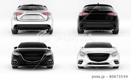 3d illustration. City car for your creative design. 3D rendering. 80673549