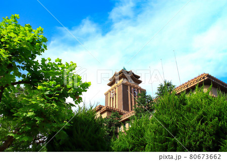 名古屋市、名古屋市役所本庁舎とその周辺の風景 名古屋市、名古屋市役所本庁舎とその周辺の風景 80673662