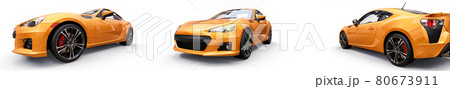 Small sports car coupe. 3d rendering. 80673911