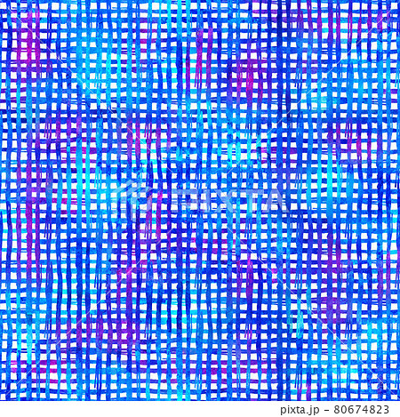 Brush Stroke Plaid Geometric Grung Pattern Seamless in Blue Color Check Background. Gunge Collage Watercolor Texture for Teen and School Kids Fabric Prints Grange Design with lines Brush Stroke Plaid Geometric Grung Pattern Seamless in Blue Color Check Background. Gunge Collage Watercolor Texture for Teen and School Kids Fabric Prints Grange Design with lines 80674823