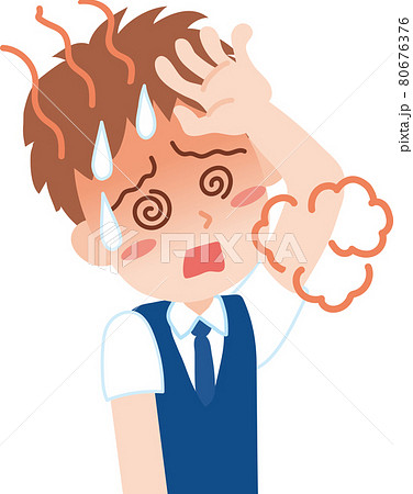 熱中症_男子学生 80676376
