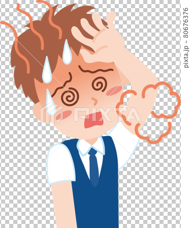 熱中症_男子学生 80676376