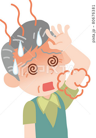 熱中症_高齢男性 80676381