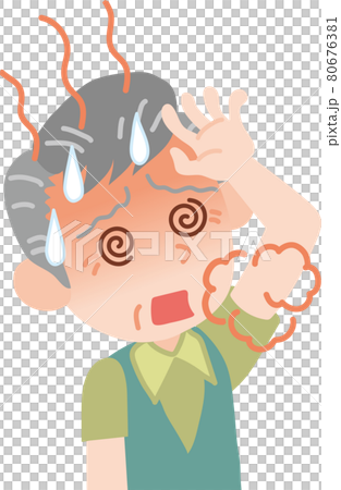 Heat stroke_elderly man 80676381