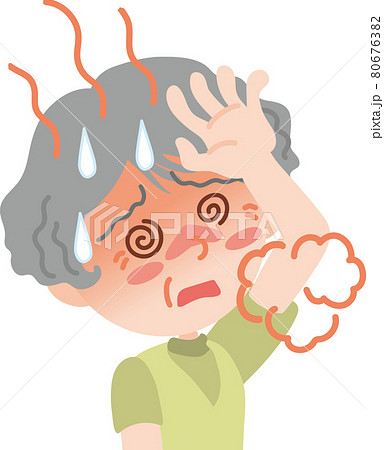 熱中症_高齢女性 80676382