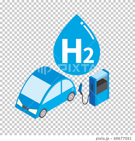 水素を補給する燃料電池自動車 80677081