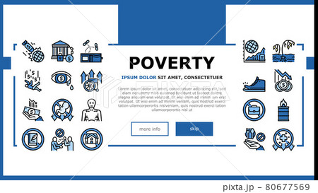 Poverty Destitution Landing Header Vector Poverty Destitution Landing Header Vector 80677569