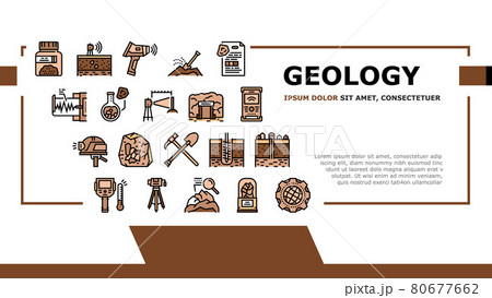 Geology Researching Landing Header Vector 80677662