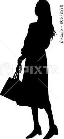 女性おしゃれモデルシルエット2 80678530