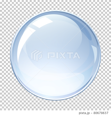 ガラス玉のイラスト素材 透明のビー玉のイラスト素材