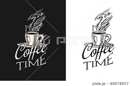 Coffee shop logo and emblem. Cup of drink. Latte or cappuccino or espresso. Vintage retro badge Coffee shop logo and emblem. Cup of drink. Latte or cappuccino or espresso. Vintage retro badge 80678857