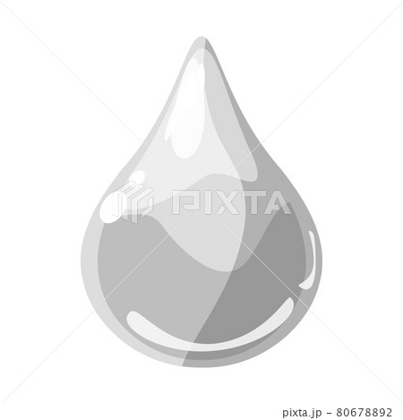 Drop white shiny glossy colorful game asset. Aqua, jelly, crystal, glass drip, bubble shot elements. Cartoon vector GUI app 80678892