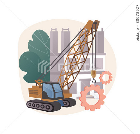 Modern construction machinery abstract concept vector illustration. Modern construction machinery abstract concept vector illustration. 80678927