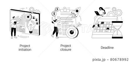 Project lifecycle abstract concept vector illustrations. Project lifecycle abstract concept vector illustrations. 80678992