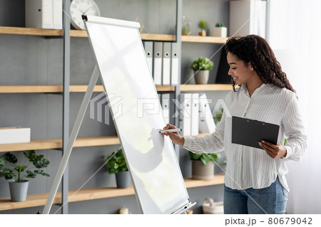 Video conference call, virtual distant lesson in internet online, chat at webcam with students 80679042