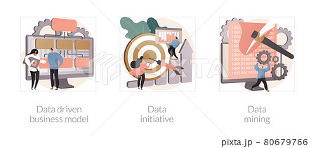 Data analytics abstract concept vector illustrations. Data analytics abstract concept vector illustrations. 80679766