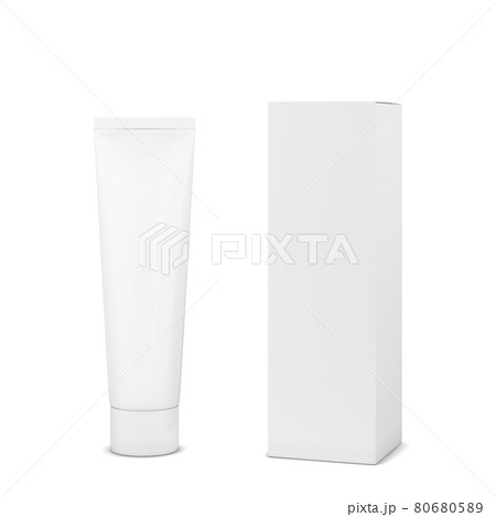 Blank cosmetic tube packaging mockup 80680589