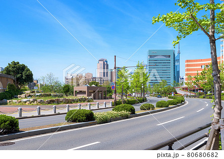 福岡市中央区地行浜地行中央公園付近の景色 九州医療センター、MARK IS 福岡ももち横付近 福岡市中央区地行浜地行中央公園付近の景色 九州医療センター、MARK IS 福岡ももち横付近 80680682