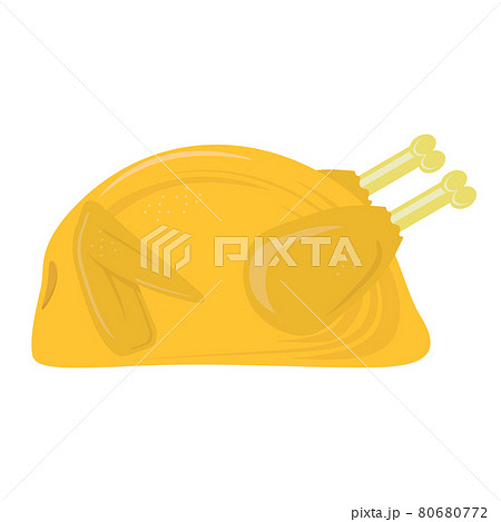 Fresh Chicken Body Isolated on White Background. Organic Meat 80680772